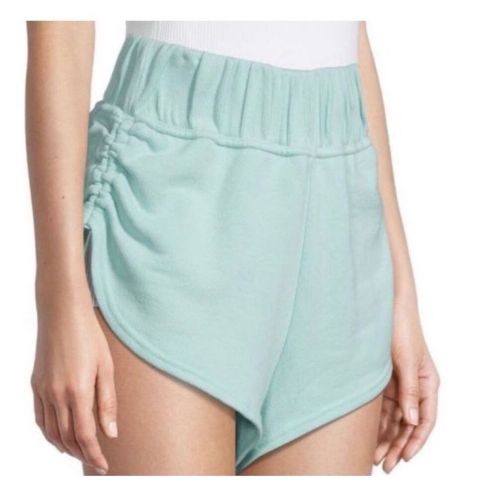 Free people movement light blue scrunch sweat shorts